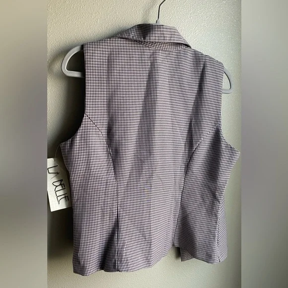 VTG LA Belle Plaid 2 Piece Set, Mauve Purple, Pant size 11, Top Size 13. - Picture 6 of 10